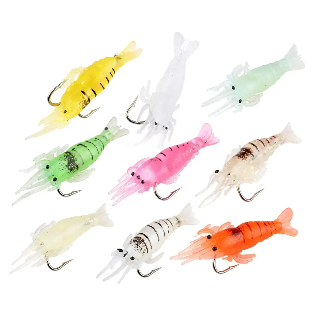 Rigged Glow Grass Shrimp Lure