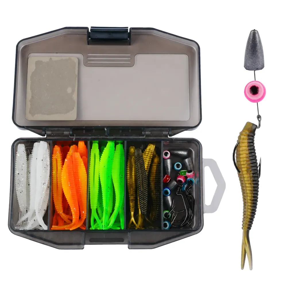 61-Piece Two-Tone Fork Tail Lure Kit product detail 3
