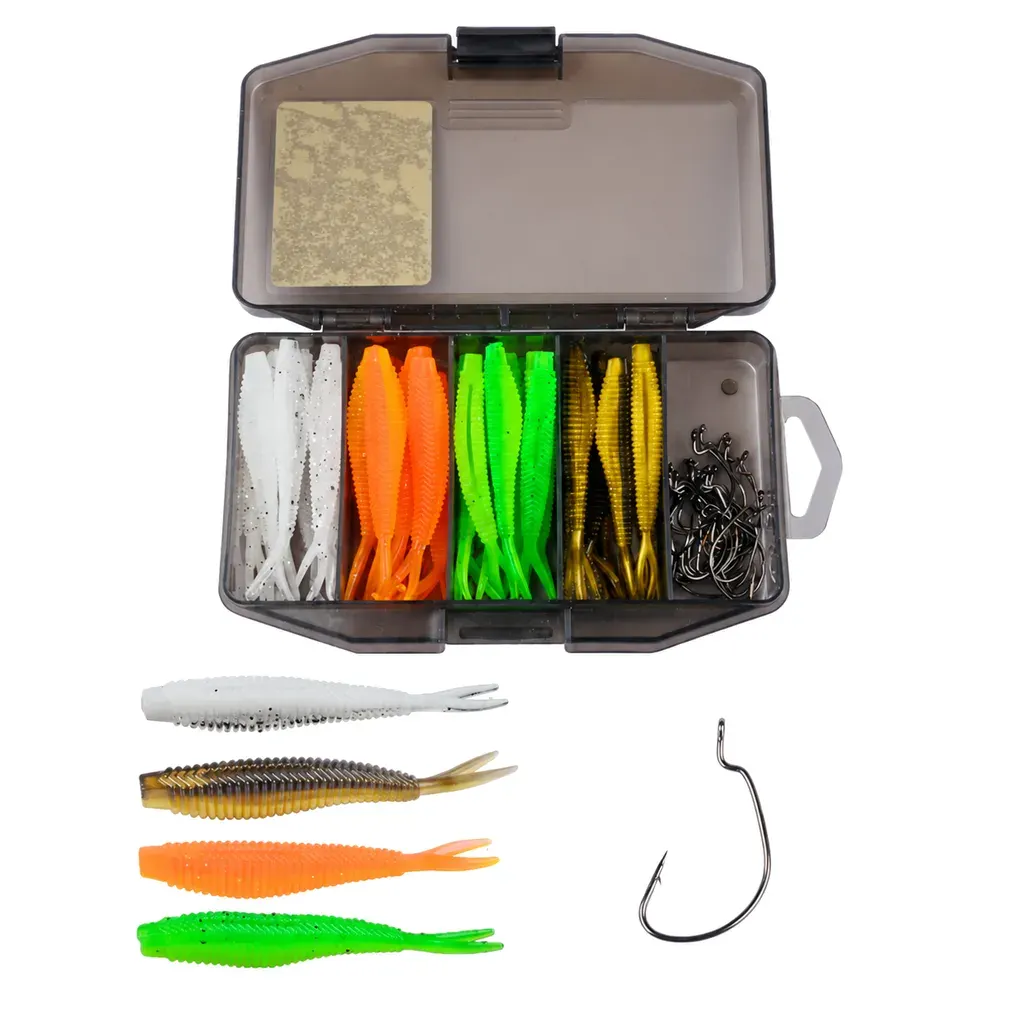 61-Piece Two-Tone Fork Tail Lure Kit product detail 4