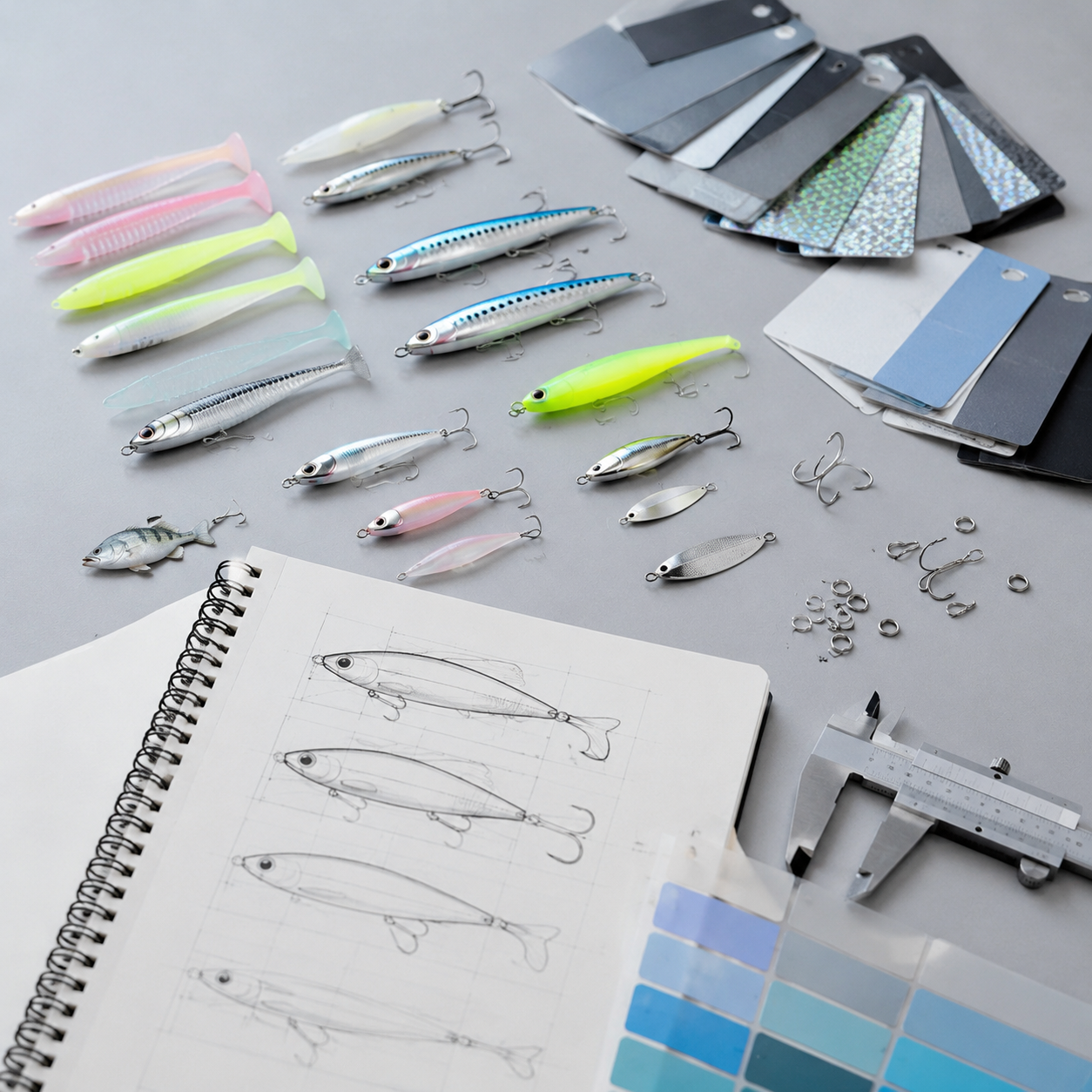 Brief stage of fishing lure production