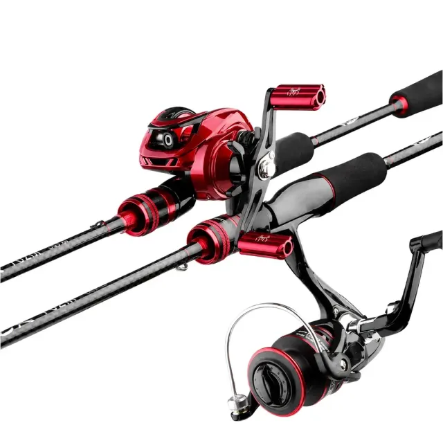 Carbon Lure Rod and Reel Combo