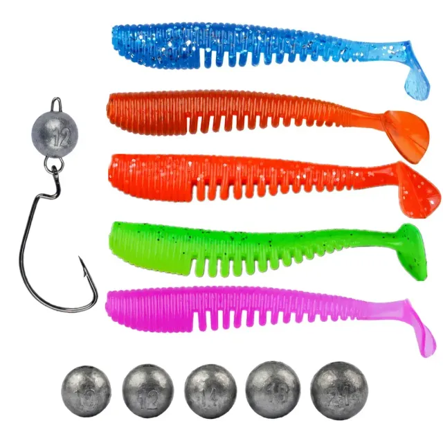 Combed Paddle Tail Jighead Kit