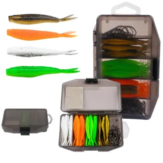 61-Piece Two-Tone Fork Tail Lure Kit thumbnail 1